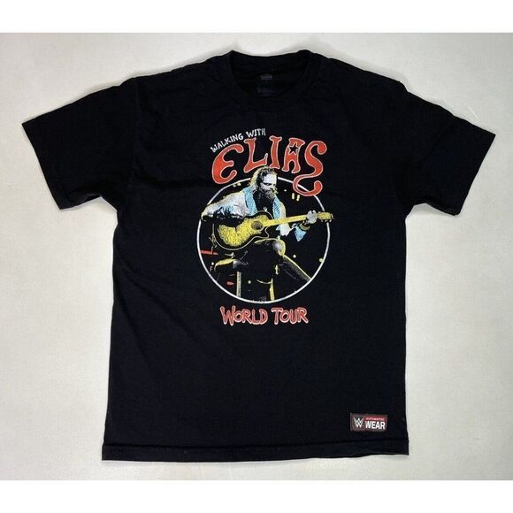 WWE Walking With Elias World Tour 2017 Graphic T-shirt Men Large Black - Picture 1 of 6